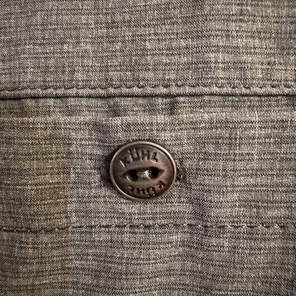 Kuhl OPTIMIZR Short Sleeve Tapered Fit Men’s Shirt Gray Sz Medium UV Protection - Picture 7 of 9